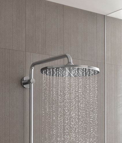 GROHE EUPHORIA SYSTEM 310 sprchový set s termostatickou batériou, horná sprcha, ručná sprcha s 3 prúdmi, tyč, hadica, chróm 26075001 Obrázek - fotka