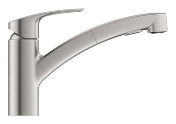 GROHE EUROSMART drezová batéria, s vyťahovacou sprškou, supersteel 30305DC1 Obrázek - fotka
