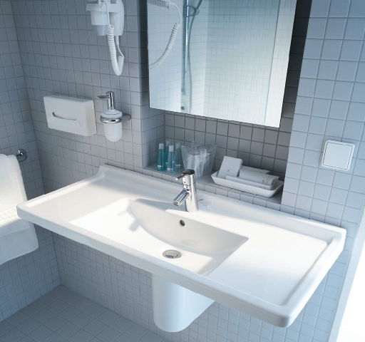 DURAVIT STARCK 3 umývadlo 85 cm, s otvorom pre batériu a prepadom 0304800000 Obrázek - fotka
