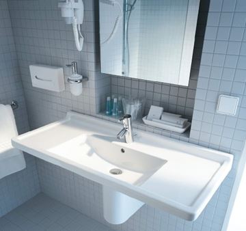 DURAVIT STARCK 3 umývadlo 85 cm, s otvorom pre batériu a prepadom 0304800000 Obrázek - fotka