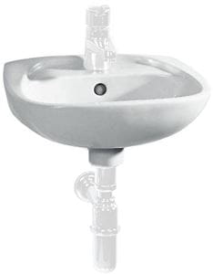 EASY umývadielko 45 cm, s otvorom pre batériu a prepadom