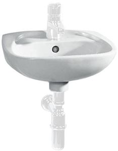 EASY umývadielko 45 cm, s otvorom pre batériu a prepadom