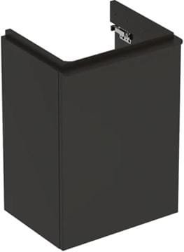 GEBERIT SMYLE SQUARE skrinka pod umývadlo 44,2x35,6x61,7 cm, 1 dvierka, pánty vľavo, matná lávová