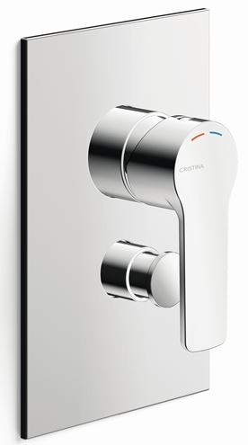 CRISTINA PRIME vaňová podomietková batéria, s prepínačom, s telesom, chrome CRIPE64951 Obrázek - Hlavní obrázek