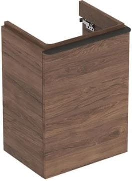 GEBERIT SMYLE SQUARE skrinka pod umývadlo 44,2x35,6x61,7 cm, 1 dvierka, pánty vľavo, orech hickory