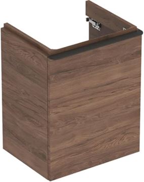 GEBERIT SMYLE SQUARE skrinka pod umývadlo 49,2x40,6x61,7 cm, 1 dvierka, pánty vpravo, orech hickory