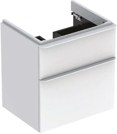 GEBERIT SMYLE SQUARE skrinka pod umývadlo 58,4x47x61,7 cm, 2 zásuvky, lesklá biela
