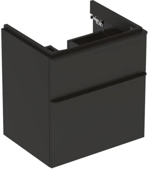 GEBERIT SMYLE SQUARE skrinka pod umývadlo 58,4x47x61,7 cm, 2 zásuvky, matná lávová