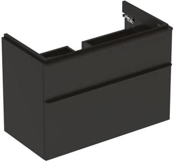 GEBERIT SMYLE SQUARE skrinka pod umývadlo 88,4x47x61,7 cm, 2 zásuvky, matná lávová