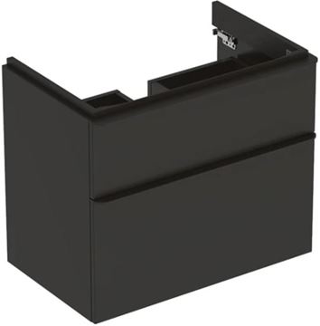 GEBERIT SMYLE SQUARE skrinka pod umývadlo 73,4x47x61,7 cm, 2 zásuvky, matná lávová