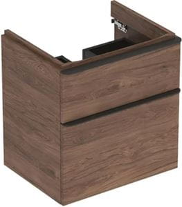 GEBERIT SMYLE SQUARE skrinka pod umývadlo 58,4x47x61,7 cm, 2 zásuvky, orech hickory