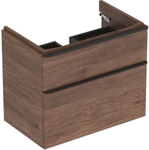 GEBERIT SMYLE SQUARE skrinka pod umývadlo 73,4x47x61,7 cm, 2 zásuvky, orech hickory 500.353.JR.1 Obrázek - Hlavní obrázek