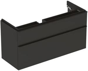 GEBERIT SMYLE SQUARE skrinka pod umývadlo 118,4x47x61,7 cm, 2 zásuvky, matná lávová