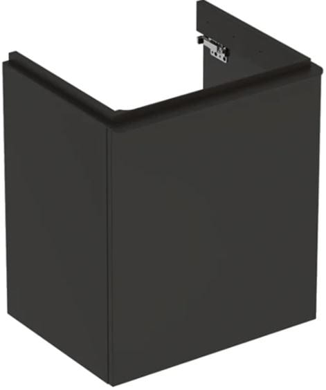 GEBERIT SMYLE SQUARE skrinka pod umývadlo 53,6x43,3x61,7 cm, 1 dvierka, pánty vpravo, matná lávová