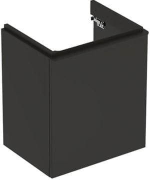 GEBERIT SMYLE SQUARE skrinka pod umývadlo 53,6x43,3x61,7 cm, 1 dvierka, pánty vpravo, matná lávová