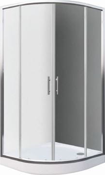 EASY ELR2 900 B sprchový kút 90x90 cm, R550, posuvné dvere, biela/transparent