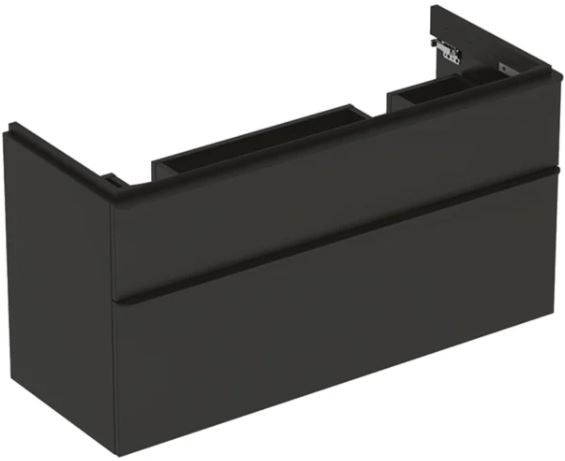 GEBERIT SMYLE SQUARE skrinka pod dvojumývadlo 118,4x47x61,7 cm, 2 zásuvky, matná lávová 500.356.JK.1 Obrázek - Hlavní obrázek