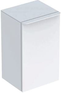 GEBERIT SMYLE SQUARE nízka skrinka 36x32, 6x60 cm, 1 dvierka, pánty vpravo, lesklá biela