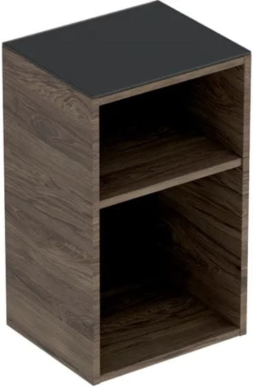 GEBERIT SMYLE SQUARE nízka skrinka 36x29,9x60 cm, 1 polica, orech hickory