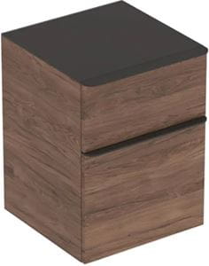 GEBERIT SMYLE SQUARE nízka skrinka 45x47x60 cm, 2 zásuvky, orech hickory