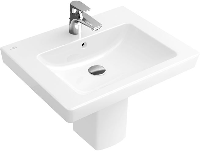 VILLEROY & BOCH VERITY DESIGN 2.0 polostĺp pre umývadlo, CeramicPlus, alpská biela  520300R1 Obrázek - Hlavní obrázek
