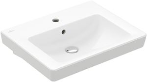 VILLEROY & BOCH VERITY DESIGN 2.0 umývadlo 55 cm, s otvorom pre batériu a prepadom, CeramicPlus, alpská biela