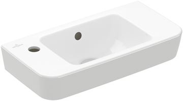 VILLEROY & BOCH VERITY DESIGN 2.0 umývadlo 50 cm, s otvorom pre batériu vľavo, s prepadom, alpská biela