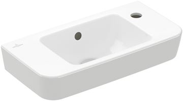 VILLEROY & BOCH VERITY DESIGN 2.0 umývadlo 50 cm, s otvorom pre batériu vpravo, s prepadom, CeramicPlus, alpská biela