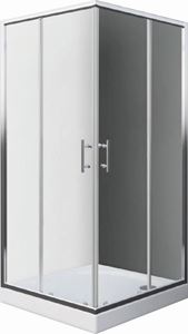 EASY ELS2 900 B sprchový kút 90x90 cm, rohový vstup, posuvné dvere, biela/transparent
