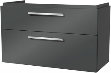 VILLEROY & BOCH VERITY DESIGN 2.0 skrinka pod umývadlo 98,5x45x60 cm, 2 zásuvky, Glossy Grey