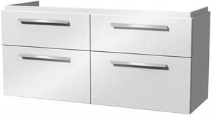 VILLEROY & BOCH VERITY DESIGN 2.0 skrinka pod dvojumývadlo 128,5x45x60 cm, 4 zásuvky, Glossy White