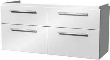 VILLEROY & BOCH VERITY DESIGN 2.0 skrinka pod dvojumývadlo 128,5x45x60 cm, 4 zásuvky, Glossy White