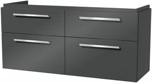 VILLEROY & BOCH VERITY DESIGN 2.0 skrinka pod dvojumývadlo 128,5x45x60 cm, 4 zásuvky, Glossy Grey