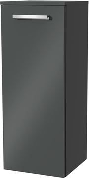 VILLEROY & BOCH VERITY DESIGN 2.0 nízka skrinka 35x34,3x88,8 cm, 1 dvierka, pánty vľavo, Glossy Grey