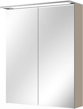 VILLEROY & BOCH VERITY DESIGN 2.0 zrkadlová skrinka 60x76x14,9 cm, osvetlenie, so zväčšovacím zrkadlom, vypínačom a el. zásuvkou, Sandgrey Matt