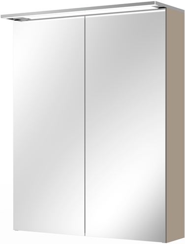 VILLEROY & BOCH VERITY DESIGN 2.0 zrkadlová skrinka 60x76x14,9 cm, osvetlenie, so zväčšovacím zrkadlom, vypínačom a el. zásuvkou, Sandgrey Matt A46560VD Obrázek - Hlavní obrázek