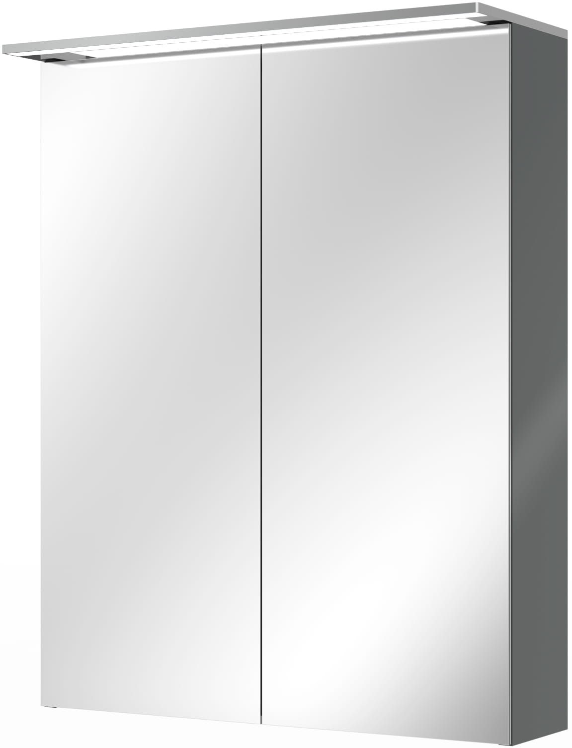 VILLEROY & BOCH VERITY DESIGN 2.0 zrkadlová skrinka 60x76x14,9 cm, osvetlenie, so zväčšovacím zrkadlom, vypínačom a el. zásuvkou, Glossy Grey