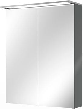 VILLEROY & BOCH VERITY DESIGN 2.0 zrkadlová skrinka 60x76x14,9 cm, osvetlenie, so zväčšovacím zrkadlom, vypínačom a el. zásuvkou, Glossy Grey