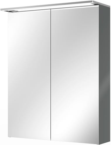 VILLEROY & BOCH VERITY DESIGN 2.0 zrkadlová skrinka 60x76x14,9 cm, osvetlenie, so zväčšovacím zrkadlom, vypínačom a el. zásuvkou, Glossy Grey A46560FP Obrázek - Hlavní obrázek
