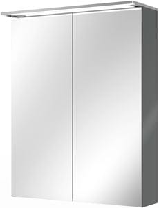 VILLEROY & BOCH VERITY DESIGN 2.0 zrkadlová skrinka 60x76x14,9 cm, osvetlenie, so zväčšovacím zrkadlom, vypínačom a el. zásuvkou, Glossy Grey