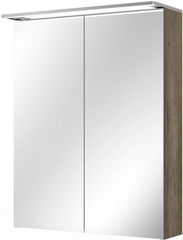 VILLEROY & BOCH VERITY DESIGN 2.0 zrkadlová skrinka 60x76x14,9 cm, osvetlenie, so zväčšovacím zrkadlom, vypínačom a el. zásuvkou, Oak Nebraska A46560PJ Obrázek - Hlavní obrázek