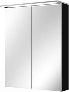 VILLEROY & BOCH VERITY DESIGN 2.0 zrkadlová skrinka 60x76x14,9 cm, osvetlenie, so zväčšovacím zrkadlom, vypínačom a el. zásuvkou, Black Matt