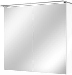 VILLEROY & BOCH VERITY DESIGN 2.0 zrkadlová skrinka 80x76x14,9 cm, osvetlenie, so zväčšovacím zrkadlom, vypínačom a el. zásuvkou, Glossy White