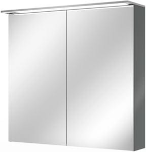 VILLEROY & BOCH VERITY DESIGN 2.0 zrkadlová skrinka 80x76x14,9 cm, osvetlenie, so zväčšovacím zrkadlom, vypínačom a el. zásuvkou, Glossy Grey