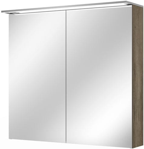 VILLEROY & BOCH VERITY DESIGN 2.0 zrkadlová skrinka 80x76x14,9 cm, osvetlenie, so zväčšovacím zrkadlom, vypínačom a el. zásuvkou, Oak Nebraska A46580PJ Obrázek - Hlavní obrázek