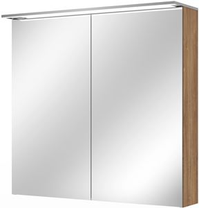 VILLEROY & BOCH VERITY DESIGN 2.0 zrkadlová skrinka 80x76x14,9 cm, osvetlenie, so zväčšovacím zrkadlom, vypínačom a el. zásuvkou, Oak Kansas