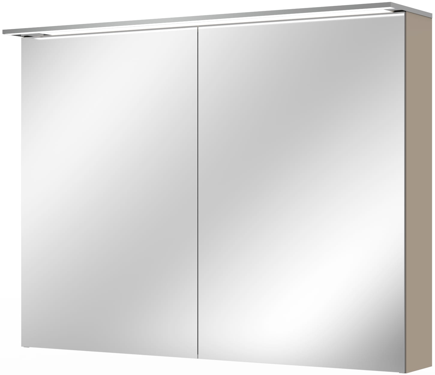 VILLEROY & BOCH VERITY DESIGN 2.0 zrkadlová skrinka 100x76x14,9 cm, osvetlenie, so zväčšovacím zrkadlom, vypínačom a el. zásuvkou, Sandgrey Matt
