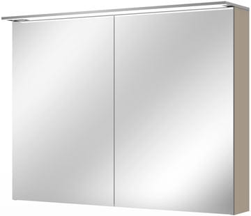 VILLEROY & BOCH VERITY DESIGN 2.0 zrkadlová skrinka 100x76x14,9 cm, osvetlenie, so zväčšovacím zrkadlom, vypínačom a el. zásuvkou, Sandgrey Matt
