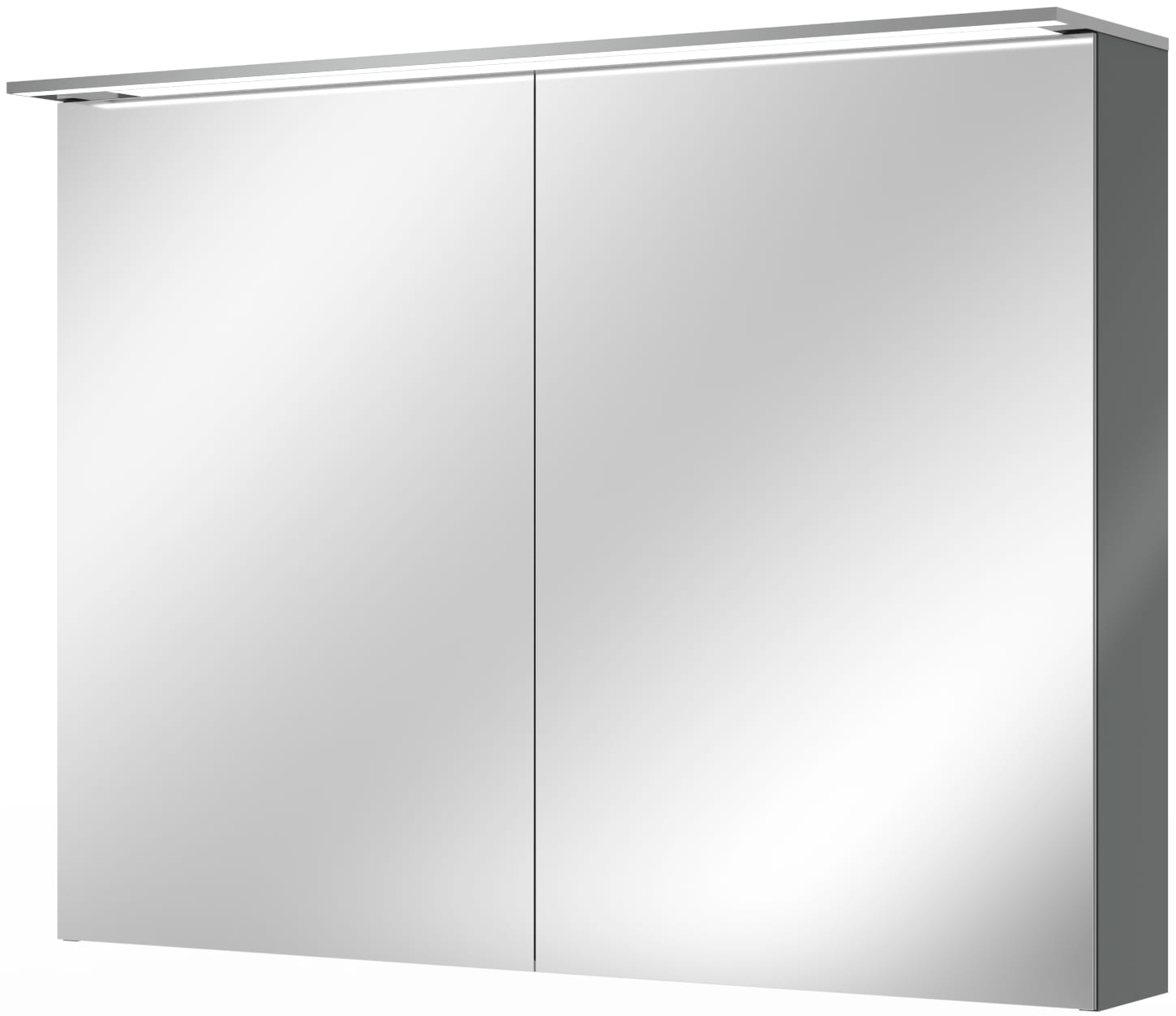 VILLEROY & BOCH VERITY DESIGN 2.0 zrkadlová skrinka 100x76x14,9 cm, osvetlenie, so zväčšovacím zrkadlom, vypínačom a el. zásuvkou, Glossy Grey