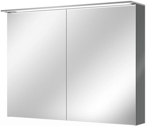 VILLEROY & BOCH VERITY DESIGN 2.0 zrkadlová skrinka 100x76x14,9 cm, osvetlenie, so zväčšovacím zrkadlom, vypínačom a el. zásuvkou, Glossy Grey A46510FP Obrázek - Hlavní obrázek